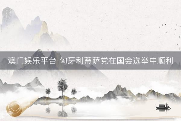 澳门娱乐平台 匈牙利蒂萨党在国会选举中顺利