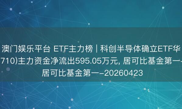 澳门娱乐平台 ETF主力榜 | 科创半导体确立ETF华泰柏瑞(588710)主力资金净流出595.05万元, 居可比基金第一-20260423